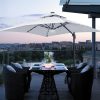 11.5'x13' Solar Patio Umbrella with 32 LEDs | Commercial Use