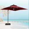 13'x15' Large Solar LED Umbrella | Cantilever with 32 Lights