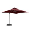 15'x16.5' Giant Solar Cantilever Umbrella | 32 LED Lights