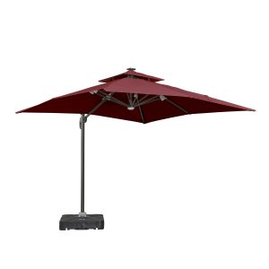 15'x16.5' Giant Solar Cantilever Umbrella | 32 LED Lights