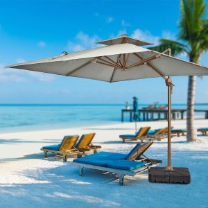 13'x15' Heavy-Duty Cantilever Umbrella | Iron Frame | B2B