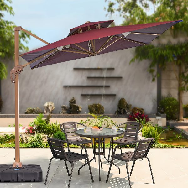 15'x18' Rectangle Cantilever Umbrella | Poolside Solution