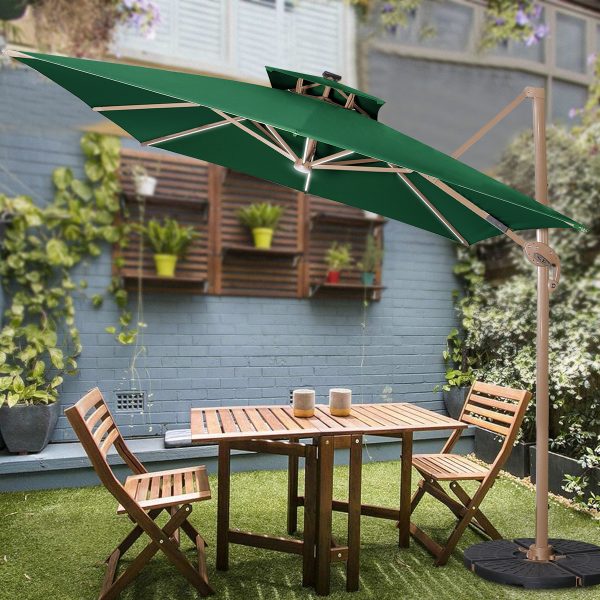 15'x15' Big Square Patio Umbrella | Commercial Shade Structure