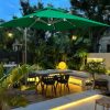 10'x11.5' Solar LED Cantilever Umbrella | 32 Lights | OEM Supplier