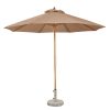 2.5m Round Single - Top Patio Umbrella, 8 Ribs, 48mm Wood - Imitation Iron Pole, 200g Polyester Fabric | Outdoor Shade Solution