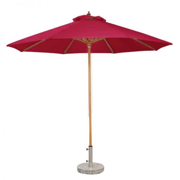 2.5m Round Single - Top Patio Umbrella, 8 Ribs, 48mm Wood - Imitation Iron Pole, 200g Polyester Fabric | Outdoor Shade Solution
