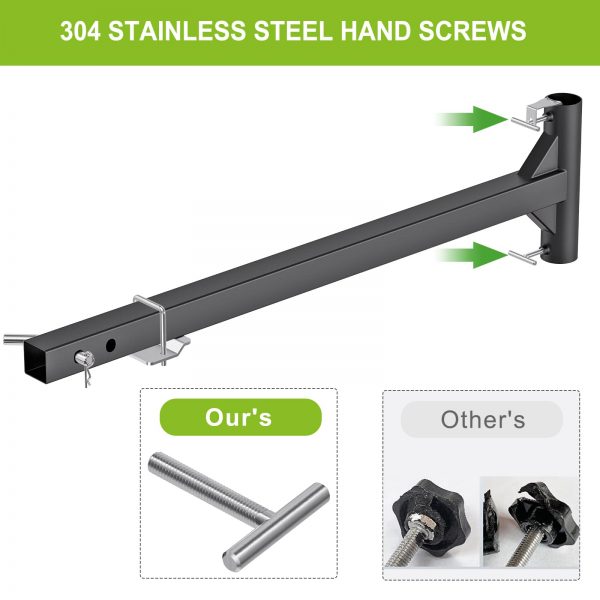 Heavy-Duty Hitch Mount Umbrella Holder for 2" Poles - Commercial-Grade Support for Outdoor Events, Tailgating, and Patio Shade Solutions