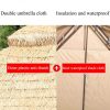 Wholesale Double Roof Straw Parasol Umbrella, Breathable Heat-Insulated Waterproof 250 CM Thatched Parasol, Garden Pool Patio Raffia Straw Umbrella