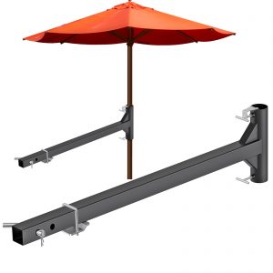 Heavy-Duty Hitch Mount Umbrella Holder for 2" Poles - Commercial-Grade Support for Outdoor Events, Tailgating, and Patio Shade Solutions