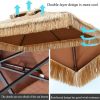 Wholesale Double Roof Straw Parasol Umbrella, Breathable Heat-Insulated Waterproof 250 CM Thatched Parasol, Garden Pool Patio Raffia Straw Umbrella