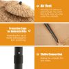 Wholesale 9 ft Thatched Patio Umbrella, 2 Tier Hawaiian Style PE Grass Beach Umbrella with 8 Ribs, Tilt Adjustment, Manual Crank, Tiki Umbrella for Backyard, Poolside, Deck