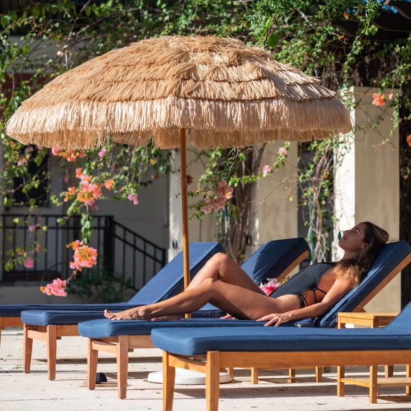 7.5FT Commercial Thatched Tiki Umbrella – Authentic Tropical Shading for Hospitality Venues