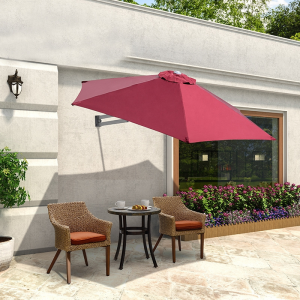 New Outdoor Patio Folding Sunshade Hanging Balcony Wall Umbrella Indoor Telescopic Rotating Shelter Commercial Parasol Poor Umbrella